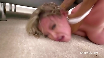 Mature milf Dee Williams strong anal fuck by two black cocks 0% pussy