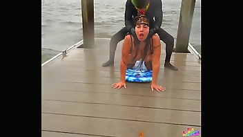 Queen Rogue fucks Gibby The  Clown in the middle of a Hurricane