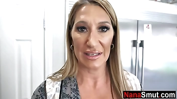 Hot step granny spoiling her stepgrandson