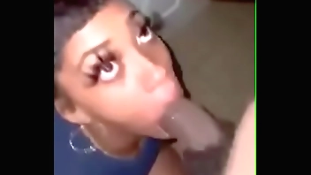 Ebony cumshot but she's keeps going